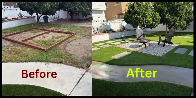 Backyard Artificial Turf - Before & After